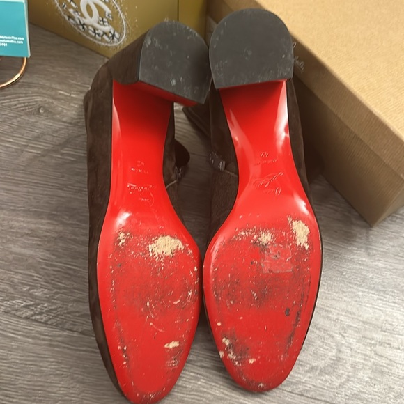 Christian Louboutin Turela Brown Arabica Velour Preloved Size 42 - Picture 5 of 5
